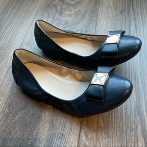 6.5 COLE Haan Tali Bow Leather Ballet Flats